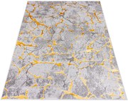 Szary marmurowy dywan ze złotem L6-G37