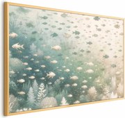 Plakat Morski świat 30x21 cm z ramą złotą bez marginesu ARTGEIST B