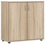 Skandynawska komoda biurowa z półkami dąb sonoma K9-R85