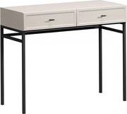 Toaletka Lorini 100 cm z szufladami - kaszmir / czarne uchwyty T-bar / stelaż