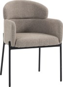 HOMCOM Nowoczesny fotel akcentowy, fotel z chenille z pianką o wysokiej gęstości, ergonomiczne oparcie, metalowe nogi, jasnobrązowy | Aosom PL