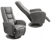 Fotel Wypoczynkowy Pulsar z masażem szary popiel