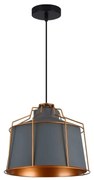 Szara lampa wisząca z metalowym kloszem ø 32 cm Goa – GTV