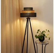 Brilagi - Lampa stojąca DAKOTA LUNETA 1xE27/15W/230V czarna/rattan
