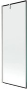 Mexen Next parawan nawannowy 1-skrzydłowy 70 x 150 cm, czarna ramka, nikiel szczotkowany - 895-070-000-00-70-97