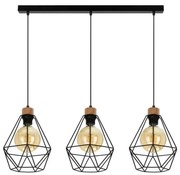 Spot-Light 21822304-Żyrandol na lince DIAMENT 3xE27/60W/230V dąb