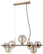 ITALUX PND-406007-7-HBR - Lampa wisząca CANELLO 7xG9/5W/230V mosiądz