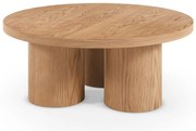Okrągły stolik w dekorze dębu w naturalnym kolorze ø 100 cm Arancha – MOME