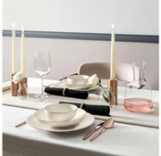 18-częściowy zestaw obiadowy biały/miedziany/porcelanowy