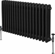 Tradycyjny grzejnik 3-kolumnowy - 600 x 832 mm - czarny