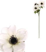 Sztuczna kwiat Sasanka, 3 kwiaty, 15 x 15 x 55 cm,biała