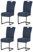 Zestaw krzeseł do jadalni DCL-E2008 BLUE2, 4 szt.