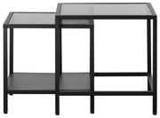 Szklane stoliki zestaw 2 szt. 50x50 cm Bronco – Unique Furniture