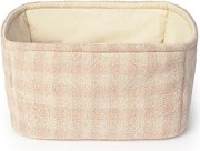 Jasnoróżowy tekstylny dziecięcy kosz na zabawki 30x20x20 cm Swan Rose – Lorena Canals