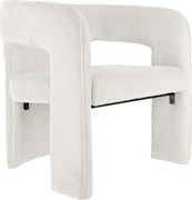 Biały sztruksowy fotel Vigor – Leitmotiv