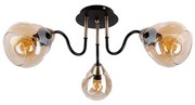 Lampa sufitowa w czarno-złotym kolorze ze szklanym kloszem Unica – Candellux Lighting