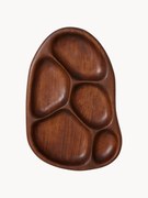 Handmade Acacia Wood Serving Plate Tidy, W 40 Cm