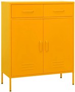 Musztardowa stalowa szafka z 2 szufladami do piwnicy H2-L59