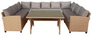 Beżowy zestaw mebli ogrodowych dla 9 osób Ventura – Unique Furniture