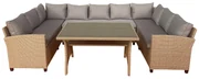 Beżowy zestaw mebli ogrodowych dla 9 osób Ventura – Unique Furniture