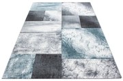 Dywan nowoczesny Hawaii Kwadraty niebiesko-szary 80 cm x 150 cm