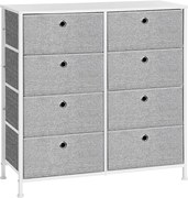 Komoda z szufladami TRENILO 80x81,5 cm, biała/szara