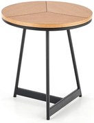 Okrągły loftowy stolik kawowy w kolorze dąb naturalny E1-S45