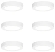 Zewnetrzna Zestaw 6 reflektorów wpuszczanych lub natynkowych biały 14 cm z LED z 3-stopniową funkcją ściemniania do ciepłej barwy - Trans Oswietlenie zewnetrzne