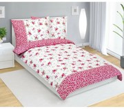 Bellatex Pościel bawełniana Różyczka różowy, 140 x 200 cm, 70 x 90 cm