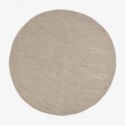 Okrągły Dywan Bawełniany Rambin Nature & Ø200 Cm - Sklum