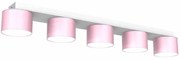 Lampa sufitowa DIXIE Pink/White 5xGX53, 5 kloszy, różowa