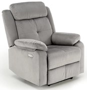 Popielaty elektryczny fotel rozkładany A2-L57