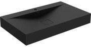 Mexen Poli umywalka nablatowa z konglomeratu 1/O 80 x 48 cm, czarna - 23028071