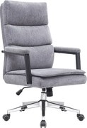 Fotel biurowy - obrotowy i regulowany na wysokość - materiał - szary - MLINAR