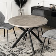 Stół Okrągły Rozkładany LUKAS 100-250 cm Beton Nowoczesny Loft