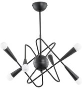 Żyrandol na drążku APPER 6xE14/10W/230V czarny