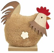 Dekoracje wielkanocne Pluszowa kurka, 15 x 14 x 3cm