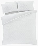 Biała pościel dwuosobowa z mikropluszu 200x200 cm Cosy Diamond – Catherine Lansfield