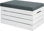 Biała Sosnowa Skrzynia Z Siedziskiem 38 Kolorów B2-T11