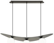 Loftowa lampa wisząca z mlecznymi kloszami - D123 T7-A87