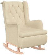 Kremowy bujany fotem wypoczynkowy z pikowaniem S4-M81