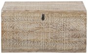 Skrzynia z litego drewna mango w naturalnym kolorze 45x50 cm Malati – Støraa