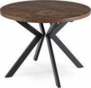 Stół Okrągły Rozkładany LUKAS 100-250 cm Dąb Rustykalny Loft