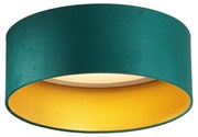 Nowoczesna lampa sufitowa zielony aksamit 40 cm z LED z 3-stopniową regulacją ściemniania - Sue