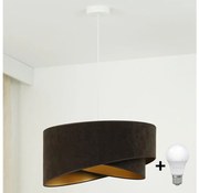 Brilagi - LED Żyrandol na lince LYRA 1xE27/15W/230V ciemnobrązowy/złoty