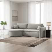 Uniwersalny narożnik Verona L z funkcją spania, do salonu, jasnoszary