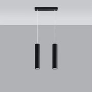 Lampy wiszące nowoczesny Toris, stal - 2 źródło światła 4000K - L.30 x H.90 cm - czarny