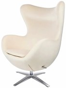 Beżowy fotel jajo do biura S3-Z40