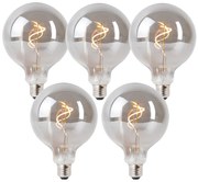 Zestaw 5 Ściemnianych Żarówek LED E27 Dymione G125 4W 130 lm 1900K