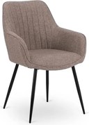 Krzesło Tapicerowane do Salonu MALAGA Cappucino Nowoczesne